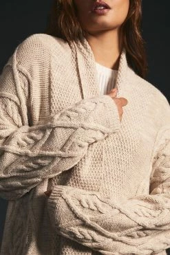 Brand new ???? Pilcro Cable-Knit Cardigan Sweater LIGHT SAND ???? 4 Brand new ???? Pilcro Cable-Knit Cardigan Sweater LIGHT SAND ???? -PAIGE-shop unnamed file 3345