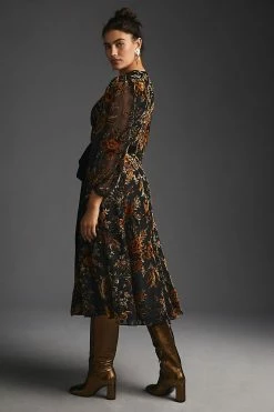 Deals ???? Hutch Velvet Wrap ???? Dress BLACK MOTIF ???? -PAIGE-shop unnamed file 3356