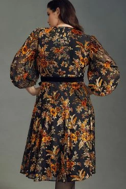 Deals ???? Hutch Velvet Wrap ???? Dress BLACK MOTIF ???? -PAIGE-shop unnamed file 3358