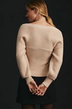 Coupon ???? Endless Rose Structured Ribbed Sweater TAUPE ✔️ -PAIGE-shop unnamed file 3386