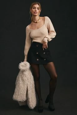 Coupon ???? Endless Rose Structured Ribbed Sweater TAUPE ✔️ -PAIGE-shop unnamed file 3387