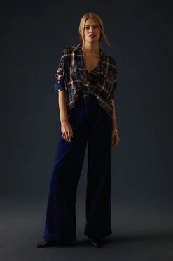 New ✨ Pilcro Cropped Plaid ???? Shirt BLUE MOTIF ❤️ 3 New ✨ Pilcro Cropped Plaid ???? Shirt BLUE MOTIF ❤️ -PAIGE-shop unnamed file 3390