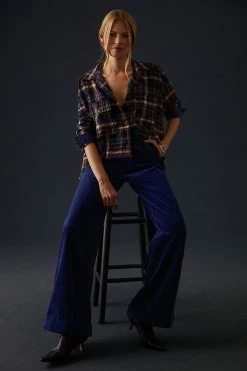 New ✨ Pilcro Cropped Plaid ???? Shirt BLUE MOTIF ❤️ 5 New ✨ Pilcro Cropped Plaid ???? Shirt BLUE MOTIF ❤️ -PAIGE-shop unnamed file 3392