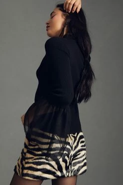 Best deal ???? By Anthropologie Tulle-Cuffed Sweater BLACK ???? -PAIGE-shop unnamed file 3419