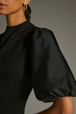 Best reviews of ???? Sunday In Brooklyn Puff-Sleeve Ponte Top BLACK ???? -PAIGE-shop unnamed file 3462