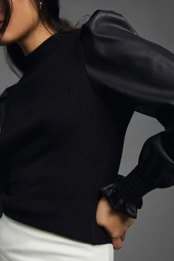 Buy ⌛ Dolan Left Coast DOLAN Faux Leather Top BLACK ???? -PAIGE-shop unnamed file 3480