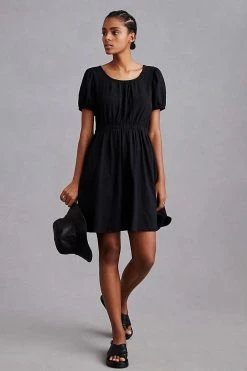 Top 10 ???? Daily Practice By Anthropologie Cap Sleeve ???? Dress BLACK ???? -PAIGE-shop unnamed file 349
