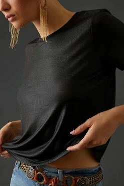 Best Sale ???? Porridge Shine Glam Tee BLACK ✨ -PAIGE-shop unnamed file 3490