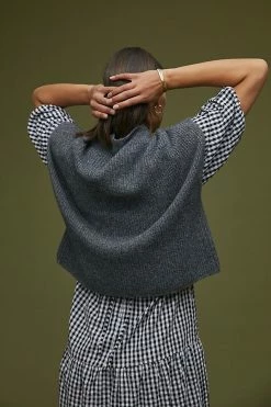 Buy ???? By Anthropologie Oversized Cashmere Sweater Vest CHARCOAL ???? -PAIGE-shop unnamed file 3502