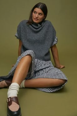 Buy ???? By Anthropologie Oversized Cashmere Sweater Vest CHARCOAL ???? -PAIGE-shop unnamed file 3503