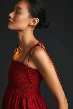 Flash Sale ???? Dhruv Kapoor Smocked Cerise ???? Dress RED ❤️ 3 Flash Sale ???? Dhruv Kapoor Smocked Cerise ???? Dress RED ❤️ -PAIGE-shop unnamed file 3507