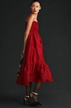 Flash Sale ???? Dhruv Kapoor Smocked Cerise ???? Dress RED ❤️ 4 Flash Sale ???? Dhruv Kapoor Smocked Cerise ???? Dress RED ❤️ -PAIGE-shop unnamed file 3508