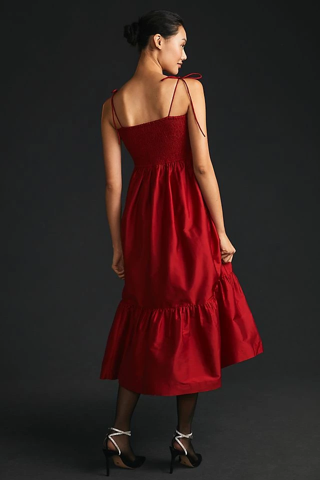 Dhruv Kapoor Smocked Cerise Dress Flash Sale ???? Dhruv Kapoor Smocked Cerise ???? Dress RED ❤️ -PAIGE-shop unnamed file 3509