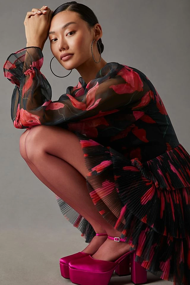 Hutch Petite Tiered Tulle Mini Dress Budget ???? Hutch Petite Tiered Tulle Mini ???? Dress BLACK MOTIF ❤️ -PAIGE-shop unnamed file 3532