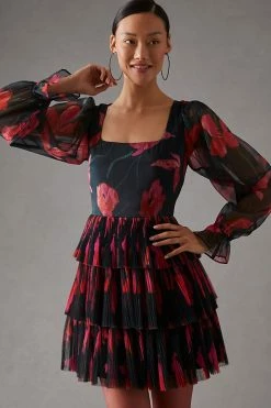 Budget ???? Hutch Petite Tiered Tulle Mini ???? Dress BLACK MOTIF ❤️ 3 Budget ???? Hutch Petite Tiered Tulle Mini ???? Dress BLACK MOTIF ❤️ -PAIGE-shop unnamed file 3533