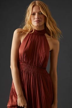 Brand new ❤️ By Anthropologie Tiered Halter ???? Dress ROSE ???? -PAIGE-shop unnamed file 3539