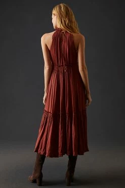 Brand new ❤️ By Anthropologie Tiered Halter ???? Dress ROSE ???? -PAIGE-shop unnamed file 3540