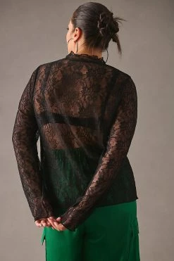 Cheap ❤️ By Anthropologie Lace Layering Turtleneck BLACK ???? -PAIGE-shop unnamed file 3565