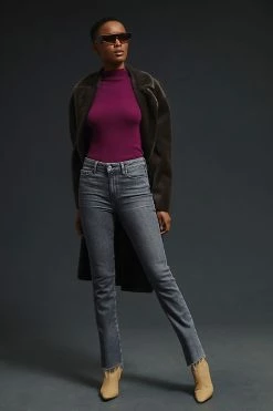 Hot Sale ✔️ Paige Cindy High-Rise Straight ???? Jeans ASH BLACK ⌛ -PAIGE-shop unnamed file 3575