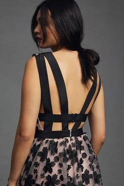 Top 10 ✔️ By Anthropologie 3-D Floral ???? Dress BLACK MOTIF ???? -PAIGE-shop unnamed file 3582