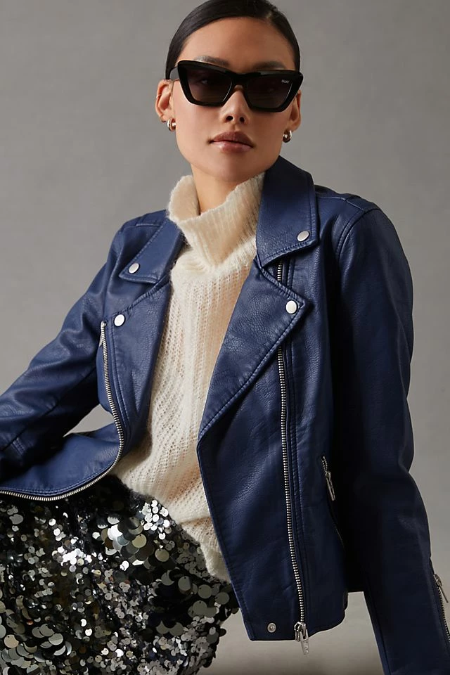 BLANKNYC Faux Leather Moto Jacket Best Pirce ???? BLANKNYC Faux Leather Moto Jacket NAVY ???? -PAIGE-shop unnamed file 3608