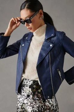 Best Pirce ???? BLANKNYC Faux Leather Moto Jacket NAVY ???? 4 Best Pirce ???? BLANKNYC Faux Leather Moto Jacket NAVY ???? -PAIGE-shop unnamed file 3610