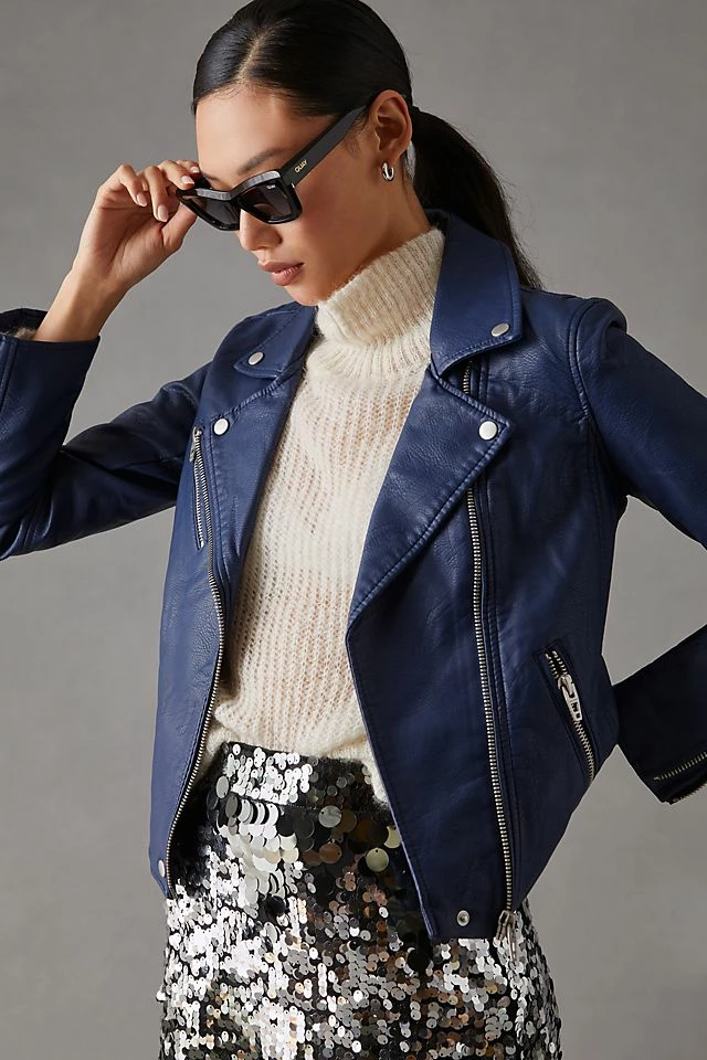BLANKNYC Faux Leather Moto Jacket Best Pirce ???? BLANKNYC Faux Leather Moto Jacket NAVY ???? -PAIGE-shop unnamed file 3610