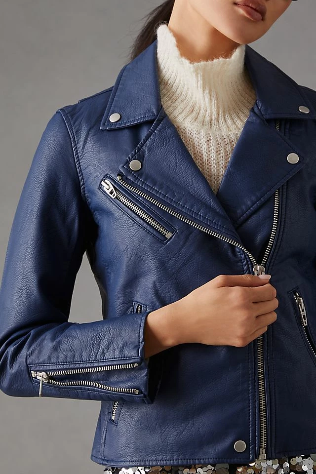 BLANKNYC Faux Leather Moto Jacket Best Pirce ???? BLANKNYC Faux Leather Moto Jacket NAVY ???? -PAIGE-shop unnamed file 3611