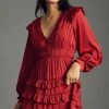 Coupon ???? By Anthropologie Tiered Ruffled Mini ???? Dress RED ✔️ 1 Coupon ???? By Anthropologie Tiered Ruffled Mini ???? Dress RED ✔️ -PAIGE-shop unnamed file 3626