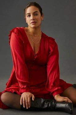 Coupon ???? By Anthropologie Tiered Ruffled Mini ???? Dress RED ✔️ 6 Coupon ???? By Anthropologie Tiered Ruffled Mini ???? Dress RED ✔️ -PAIGE-shop unnamed file 3630