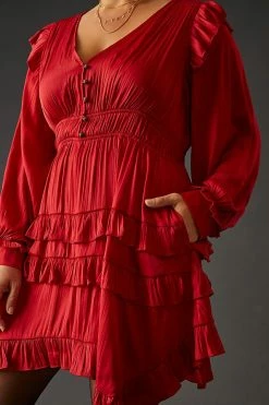Coupon ???? By Anthropologie Tiered Ruffled Mini ???? Dress RED ✔️ 7 Coupon ???? By Anthropologie Tiered Ruffled Mini ???? Dress RED ✔️ -PAIGE-shop unnamed file 3631