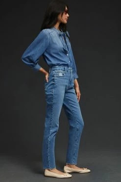 Discount ???? Good American Good Girlfriend Petite ???? Jeans DENIM MEDIUM BLUE ???? -PAIGE-shop unnamed file 3649