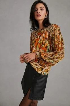 Deals ???? Bl-nk Sequin-Embellished Blouse NEUTRAL MOTIF ???? -PAIGE-shop unnamed file 3661