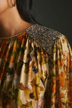 Deals ???? Bl-nk Sequin-Embellished Blouse NEUTRAL MOTIF ???? -PAIGE-shop unnamed file 3663