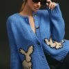 Hot Sale ???? Maeve Bunny Slope Cardigan Sweater BLUE ???? -PAIGE-shop unnamed file 3715