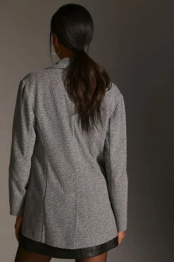 Deals ???? Avec Les Filles Longline Plaid Blazer GREY ???? -PAIGE-shop unnamed file 3730