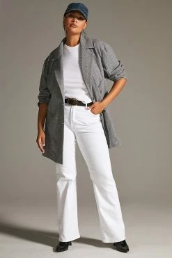 Deals ???? Avec Les Filles Longline Plaid Blazer GREY ???? -PAIGE-shop unnamed file 3731