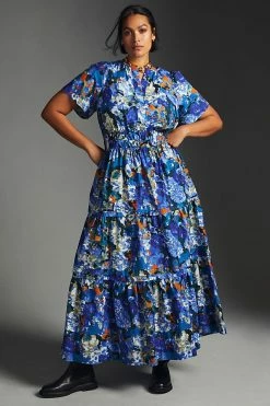 Best Sale 👍 The Somerset Collection By Anthropologie The Somerset Maxi 👗 Dress SAPPHIRE 🥰 -PAIGE-shop unnamed file 3747