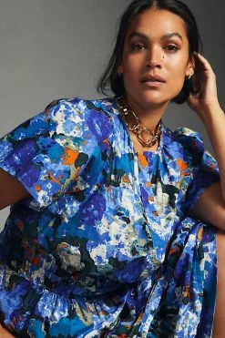 Best Sale 👍 The Somerset Collection By Anthropologie The Somerset Maxi 👗 Dress SAPPHIRE 🥰 -PAIGE-shop unnamed file 3748