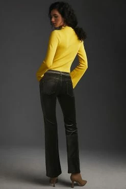 Hot Sale ???? Pilcro Demilune Mid-Rise 33" Bootcut Velvet ???? Jeans GREY ❤️ -PAIGE-shop unnamed file 3814