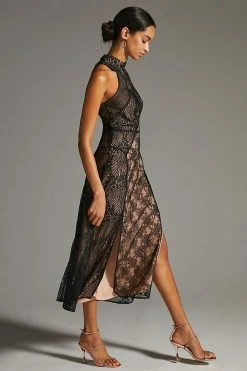 Budget ???? By Anthropologie Structured Midi ???? Dress BLACK ✨ -PAIGE-shop unnamed file 3820