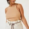 Flash Sale ???? Maeve Cropped Racerback Tank CAMEL ???? -PAIGE-shop unnamed file 3829