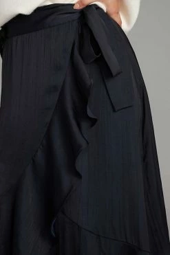 Best Sale ???? Maeve Ruffled Wrap Maxi ???? Skirt BLACK ???? -PAIGE-shop unnamed file 3836