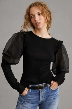 Best deal ???? By Anthropologie Mutton Sleeve Sweater BLACK ????