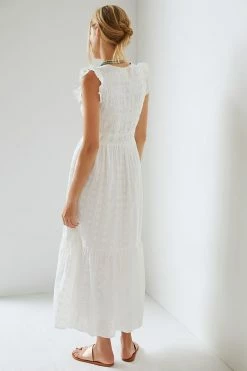 Promo ✨ By Anthropologie The Peregrine Midi ???? Dress WHITE ???? -PAIGE-shop unnamed file 3874