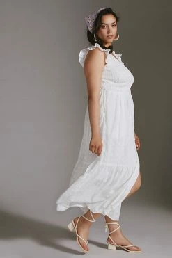 Promo ✨ By Anthropologie The Peregrine Midi ???? Dress WHITE ???? -PAIGE-shop unnamed file 3876