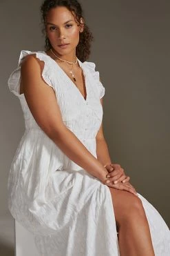 Promo ✨ By Anthropologie The Peregrine Midi ???? Dress WHITE ???? -PAIGE-shop unnamed file 3877