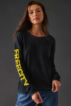 Best Pirce ✨ FREECITY Artist Wanted Super Vintage Long-Sleeve Tee BLACK ❤️ -PAIGE-shop unnamed file 389