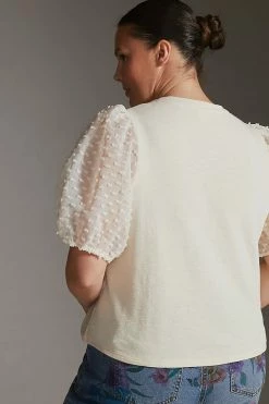 Promo ???? Maeve Woven Puff-Sleeve Top IVORY ???? -PAIGE-shop unnamed file 3940