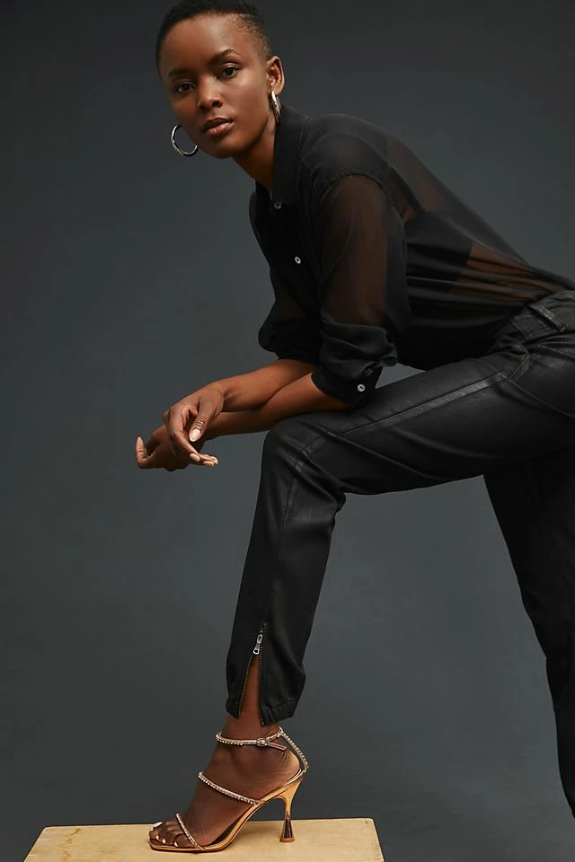 Paige Mayslie Mid-Rise Coated Joggers Coupon ???? Paige Mayslie Mid-Rise ???? Coated Joggers BLACK FOG LUXE ???? CoatING ???? -PAIGE-shop unnamed file 3955